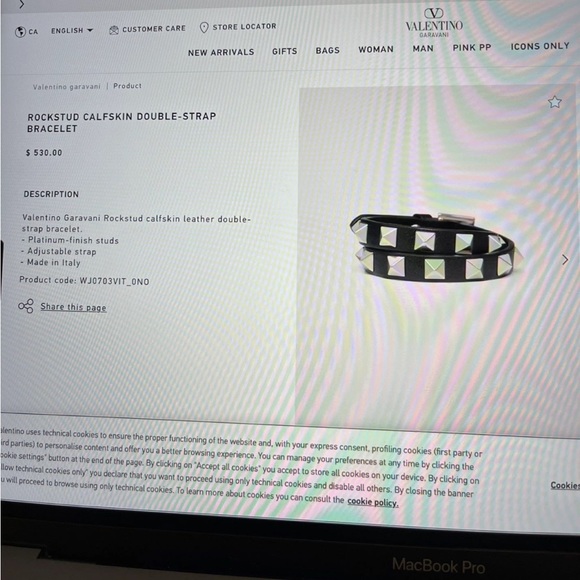 VALENTINO rockstud double strap bracelet - Picture 3 of 3